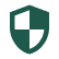 Ícone de escudo dividido em duas partes representando diagnóstico de segurança e defesa cibernética